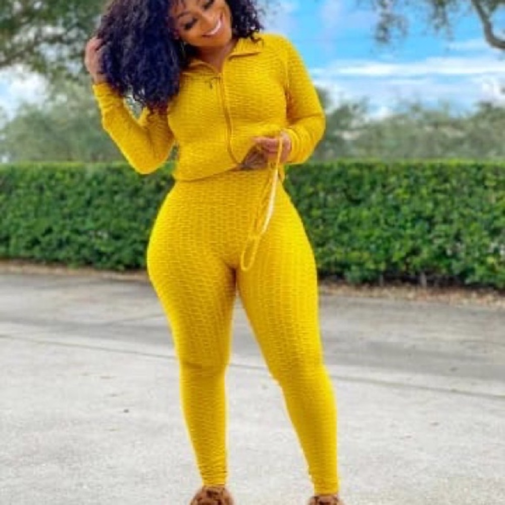 Yellow Women's Knit Jumpsuit